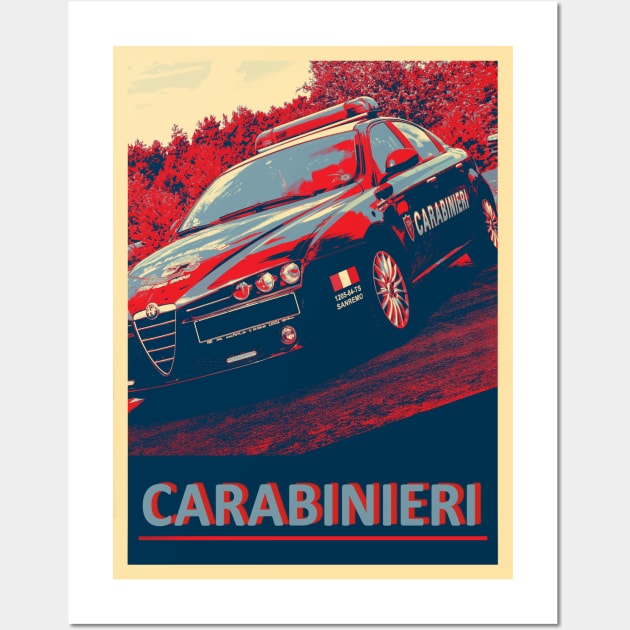 Carabinieri, police car Wall Art by hottehue